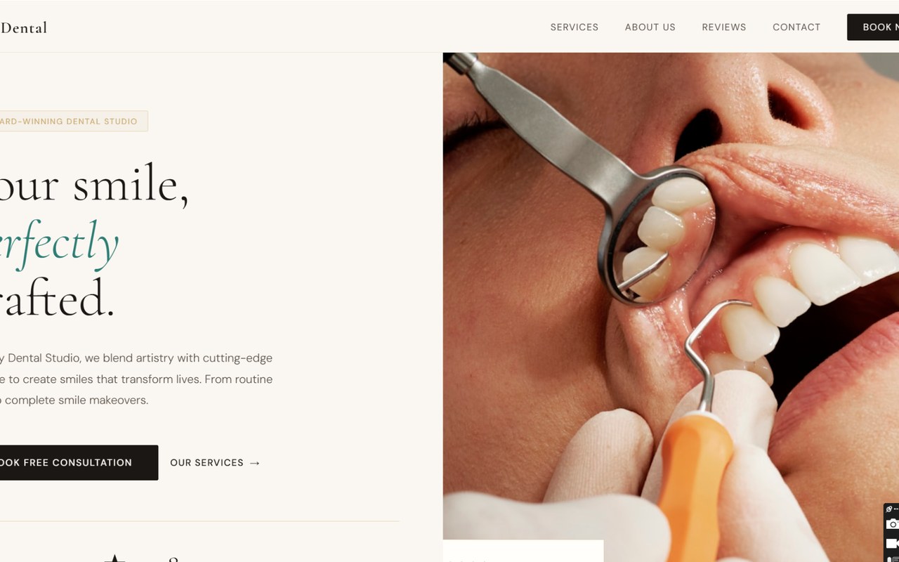 Ivory Dental Studio website template preview